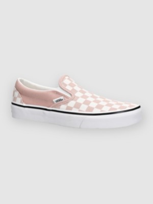 Blue vans store checkered slip ons